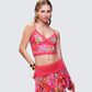 Aurelia Orange Printed Mesh Cami