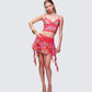Aurelia Orange Printed Mesh Cami