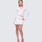 Aurelia White Long Sleeve Mesh Top
