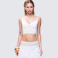 Aurelia White Mesh Cami model front