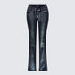 Averi Black Denim Foil Graphic Jeans product front