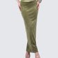 Ayla Olive Green Velvet Maxi Skirt
