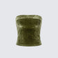 Ayla Olive Green Velvet Tube Top