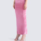 Ayla Pink Velvet Maxi Skirt