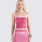 Ayla Pink Velvet Tube Top