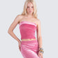 Ayla Pink Velvet Tube Top