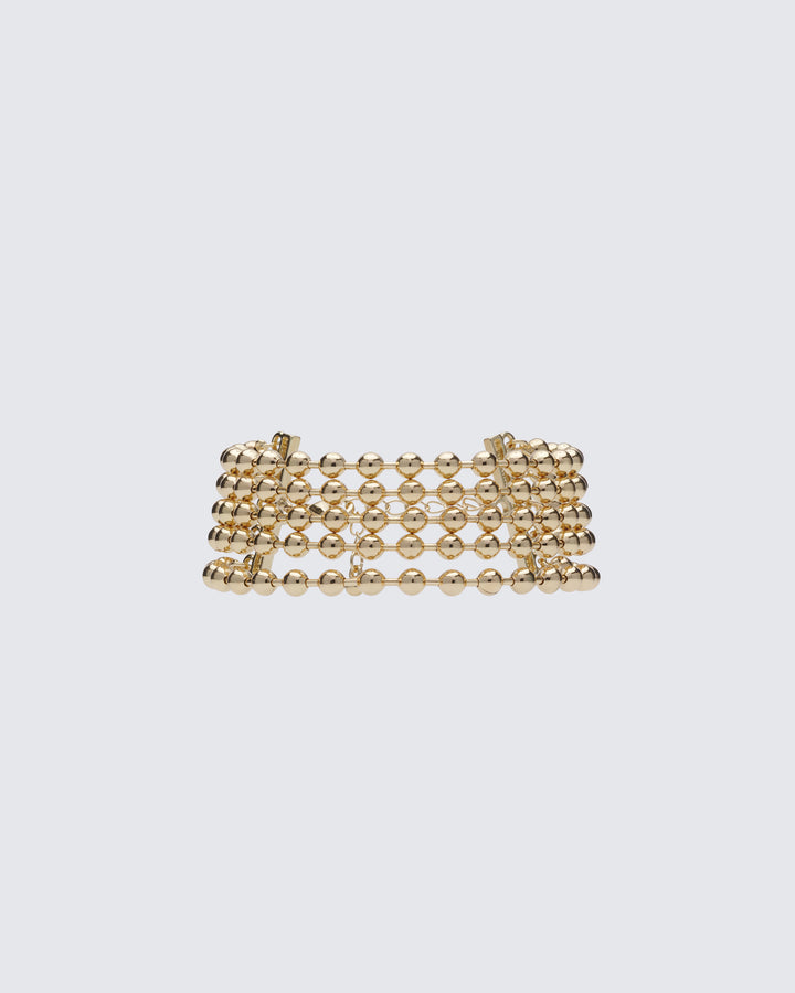 Ayo Gold Ball Chain Bracelet product front