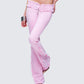 Ayra Pink Acid Wash Denim Flared Pants
