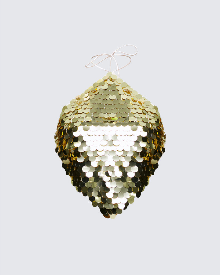 Azelie Gold Sequin Tie Up Top product front