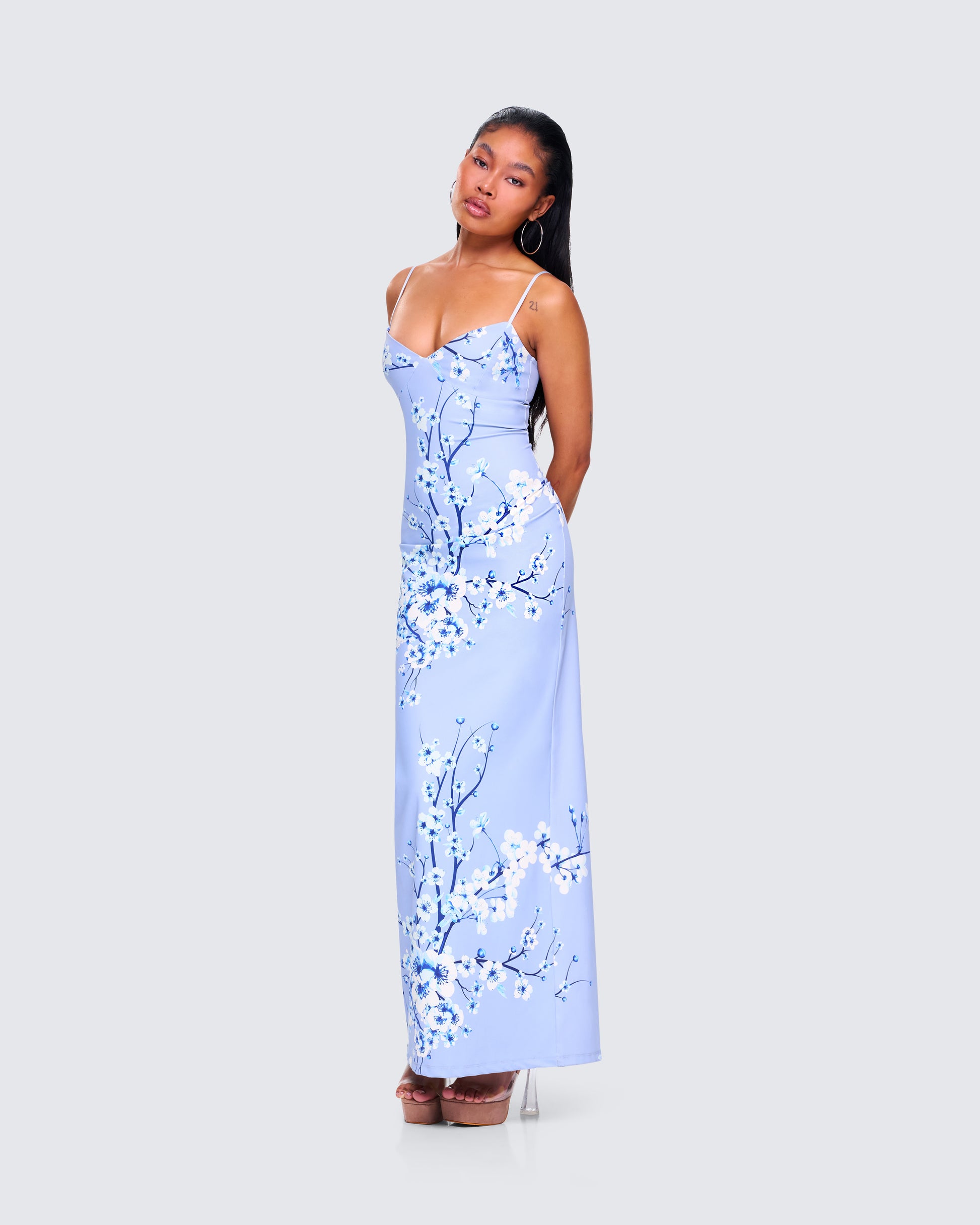 express blue floral maxi dress Women's Blue Maxi Dresses - Long Dresses