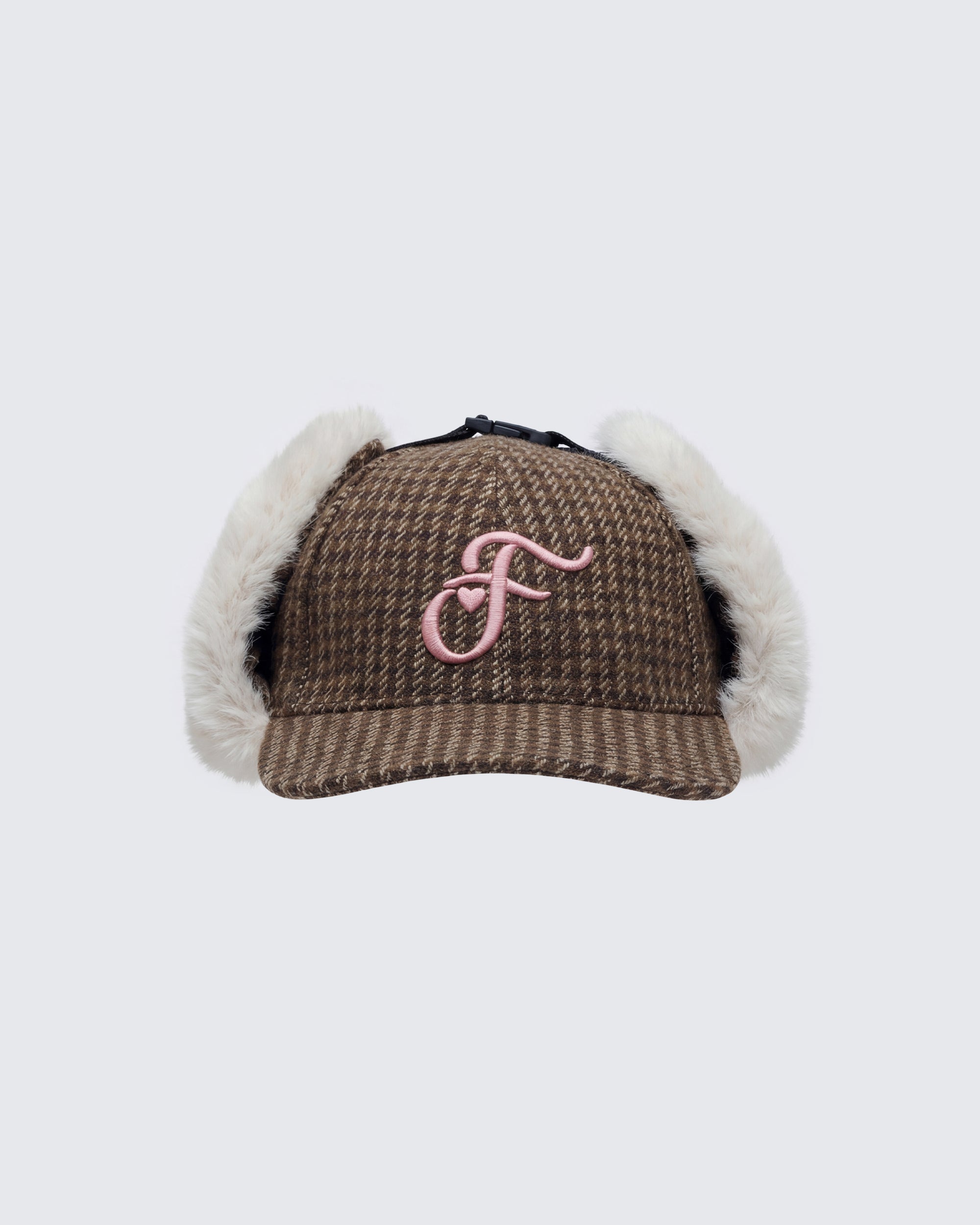 Aeliana Tan Check Trapper Cap Ear Flaps - Winter Days – FINESSE