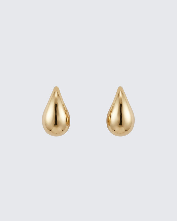 Aimei Gold Tone Teardrop Earrings