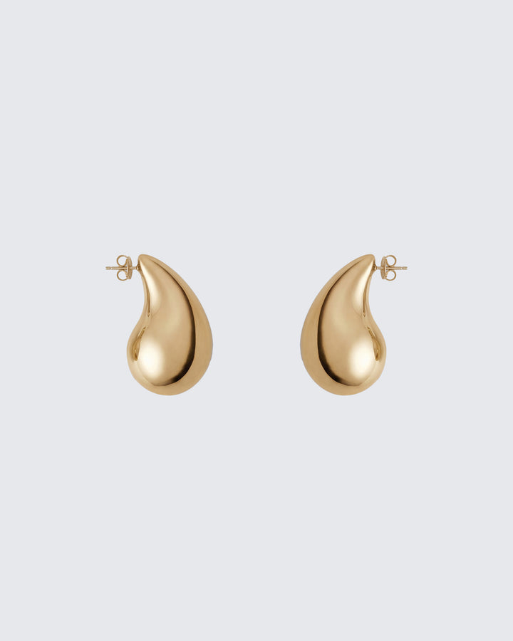 Aimei Gold Tone Teardrop Earrings