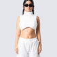 Beckett White Cropped Knit Top