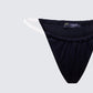 Beth Black Clear Strap Bikini Bottom