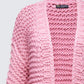 Blaise Pink Chunky Hand Knit Cardigan