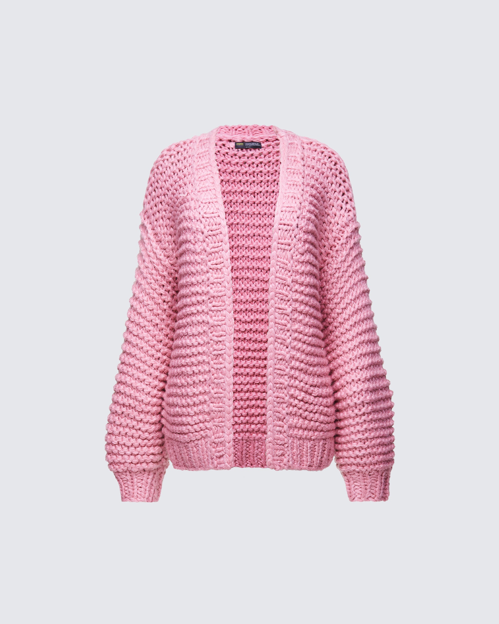 Blaise Pink Chunky Hand Knit Cardigan – FINESSE