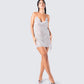 Blane Silver Rhinestone Dress