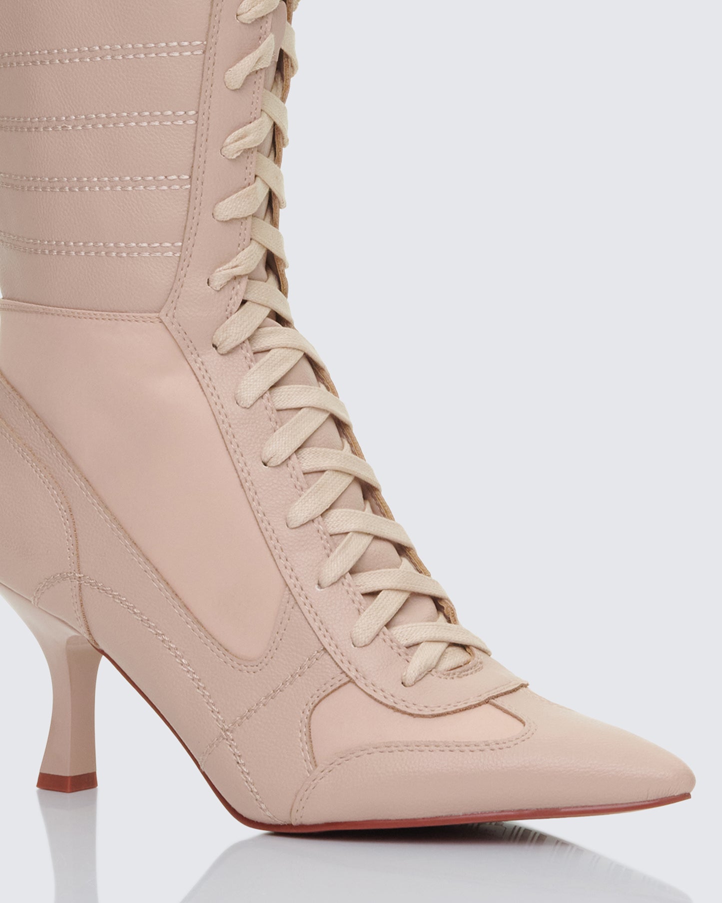 Blaze Blush Knee High Pointed Boxing Heeled Boot