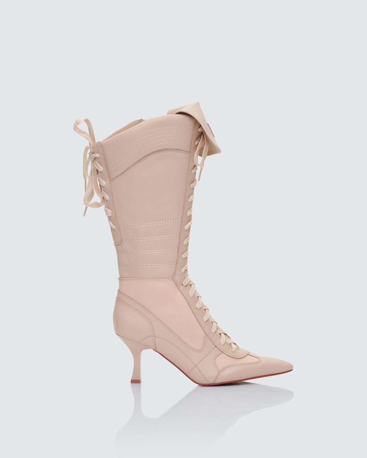 Blaze Blush Knee High Pointed Boxing Heeled Boot