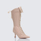 Blaze Blush Knee High Pointed Boxing Heeled Boot