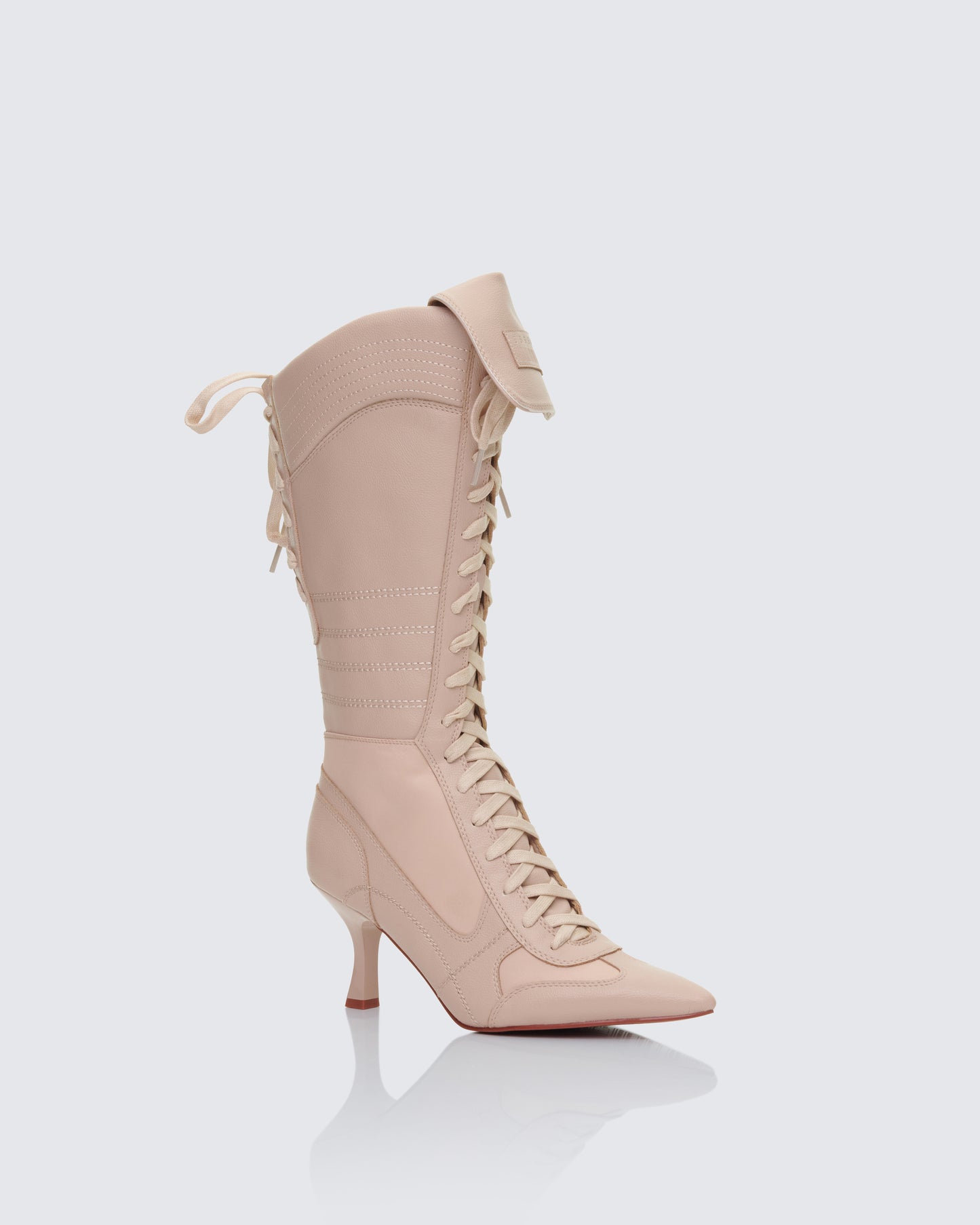 Blaze Blush Knee High Pointed Boxing Heeled Boot