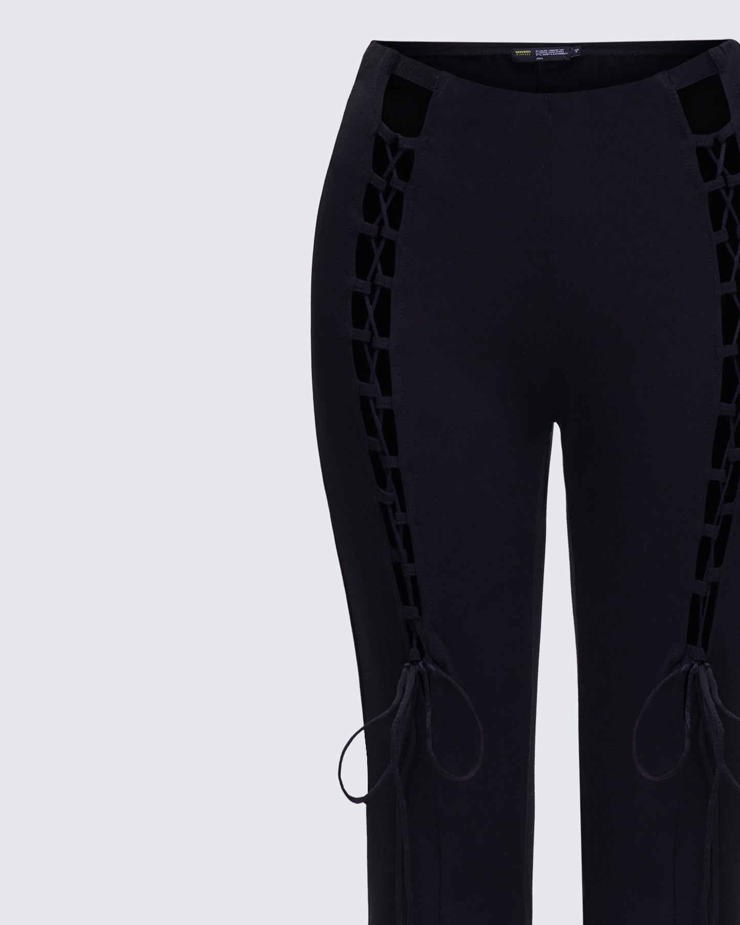Brady Black Lace Up Pant