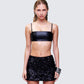Brava Vegan Leather Bra Top model front