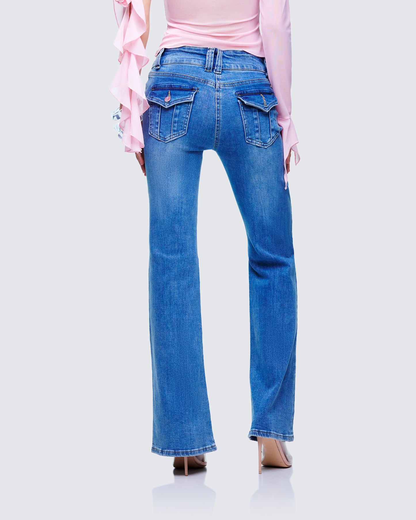 Bri Blue Denim Patch Pocket Jean