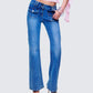 Bri Blue Denim Patch Pocket Jean