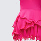 Bria Pink Wire Hem Mini Dress