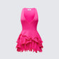 Bria Pink Wire Hem Mini Dress product front