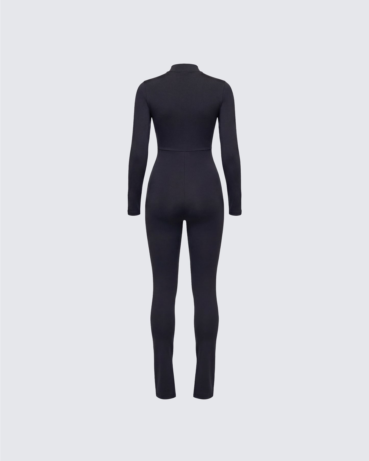 Brianna Black Zip Up Suit