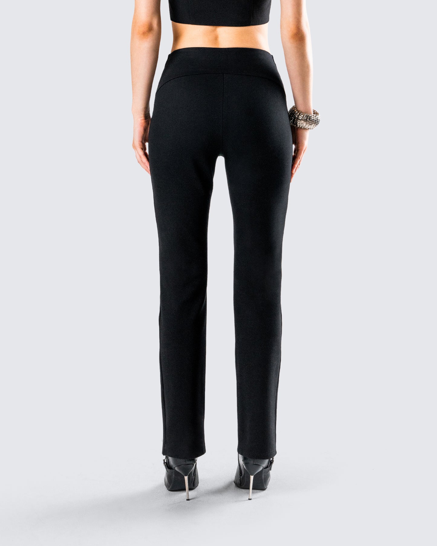 Bronte Black Ponte High Rise Pant