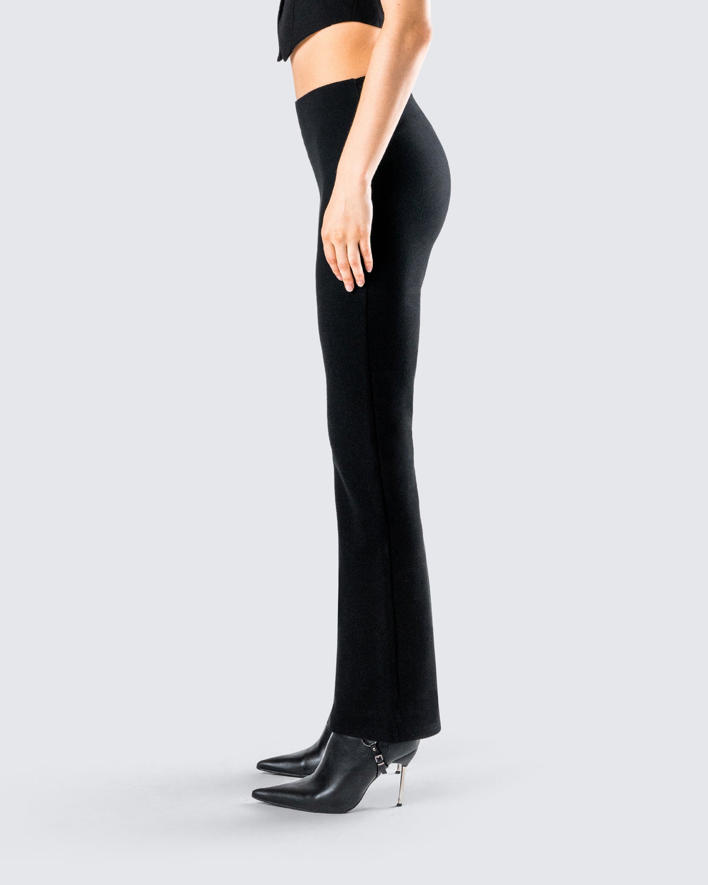 Bronte Black Ponte High Rise Pant