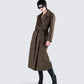 Bryn Dark Olive Belted Trench Coat