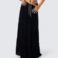 Cailin Black Tiered Maxi Skirt