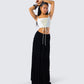 Cailin Black Tiered Maxi Skirt