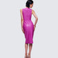 Caisyn Magenta Midi Dress