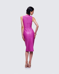 Caisyn Magenta Midi Dress