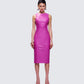 Caisyn Magenta Midi Dress