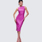 Caisyn Magenta Midi Dress