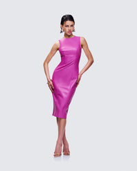 Caisyn Magenta Midi Dress