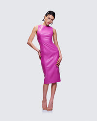 Caisyn Magenta Midi Dress