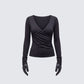 Cait Off Shoulder Top & Gloves