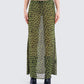 Calista Lime Leopard Maxi Skirt