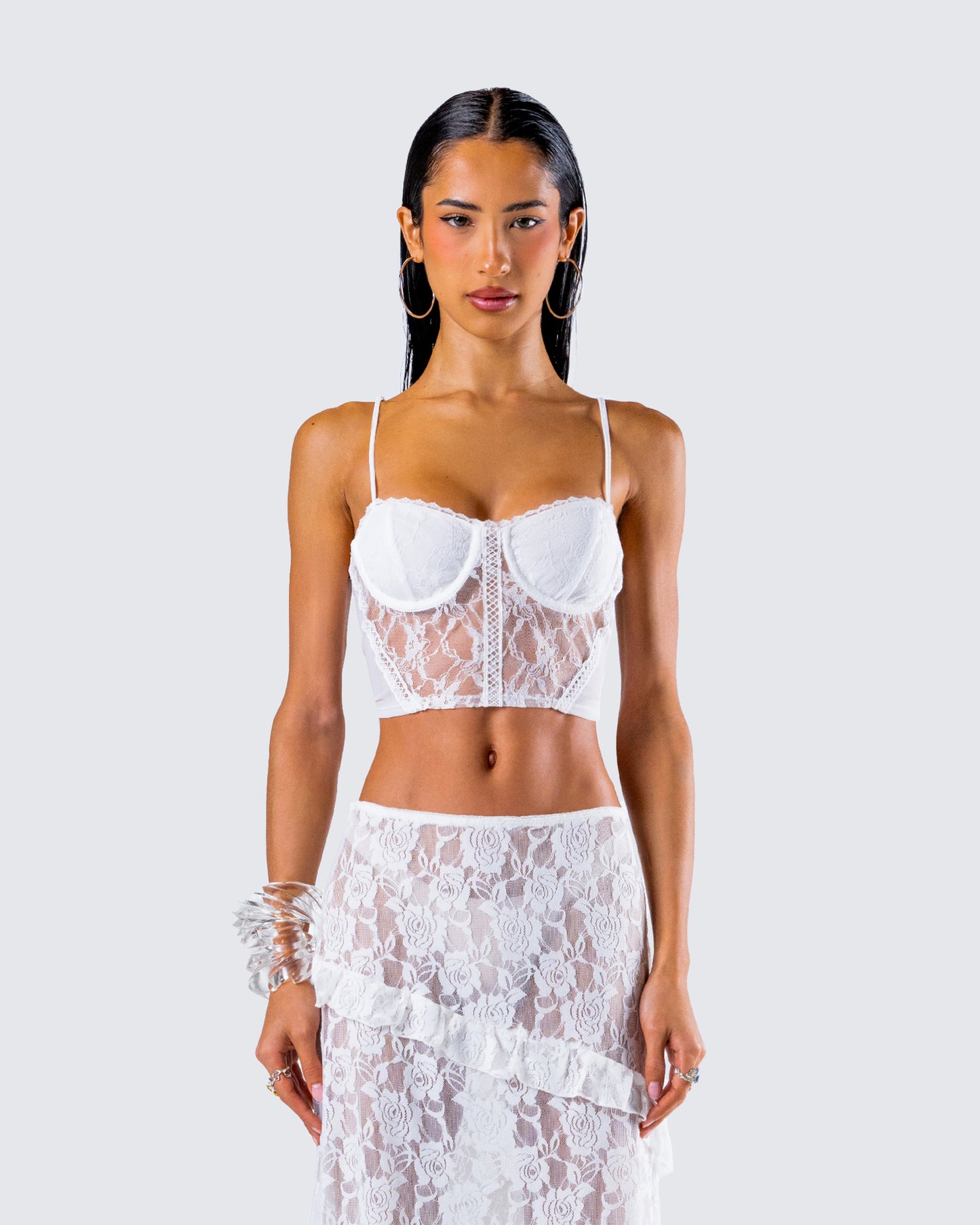 Callie White Corset Top