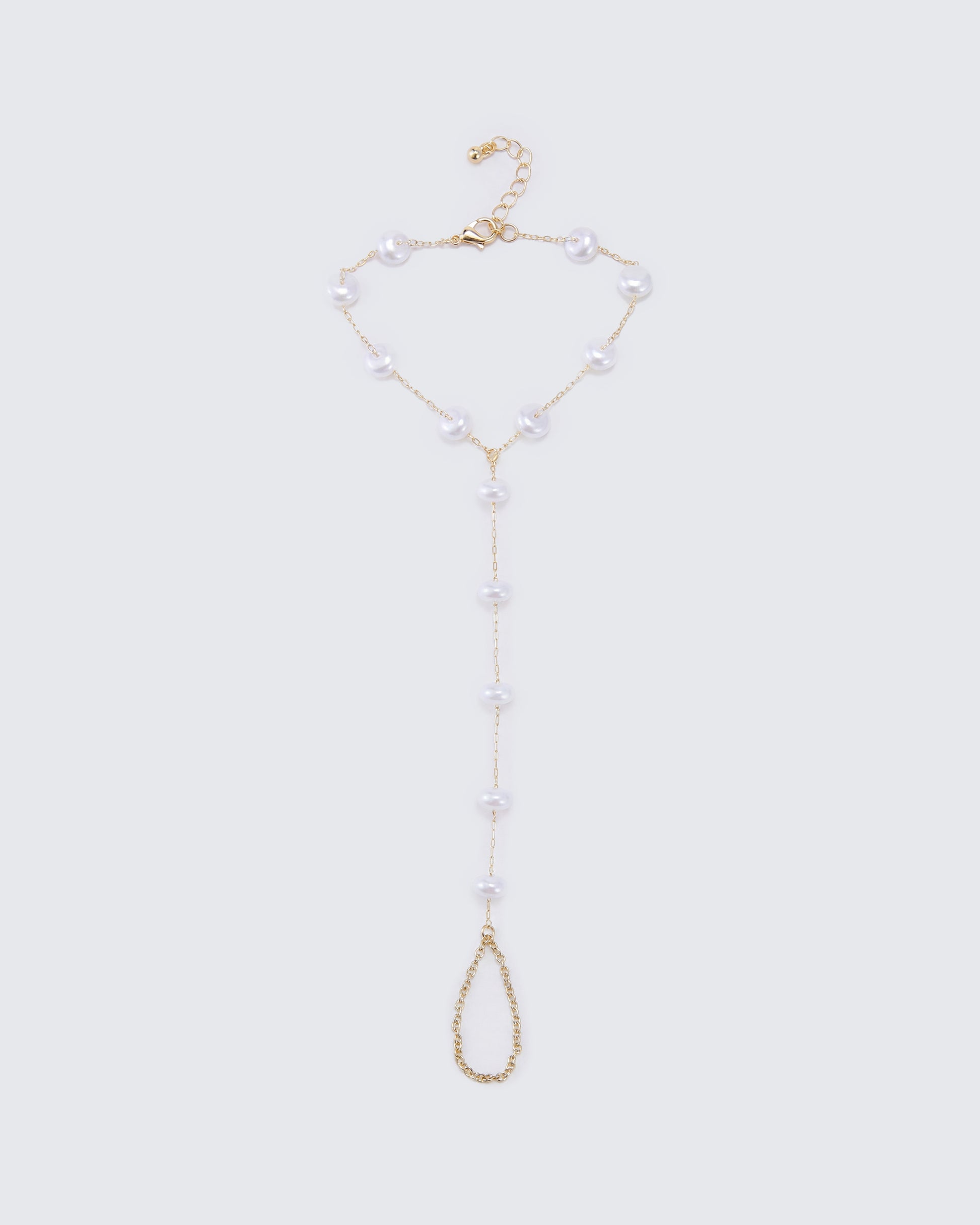 Callista Gold Pearl Bead Hand Harness product front