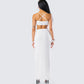 Carly White Beaded Maxi Set