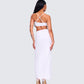 Carly White Beaded Maxi Set